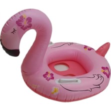 Ayak Geçmeli Flatör Tutunmalı Büyük Boy Şişme Flamingo Simit Deniz Plaj Havuz Oyuncağı 75 Cm.