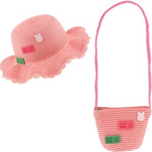 Miniko Kids Kitti 24715-01 Kız Çocuk 52 cm Çantalı Hasır Şapka