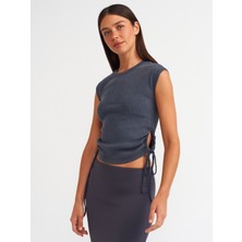 Dilvin 31018 Yıkama Efektli Top-Antrasit