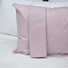 Cozyy Life Toz Pembe Düz Renk Pamuklu 2'li Yastık Kılıfı 50X70