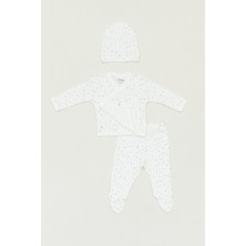 FullaModa Baskılı Kruvaze Yaka 3 Lü Kız Çocuk Takım