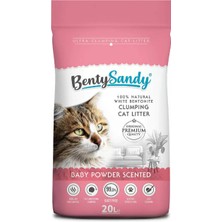 BentySandy Baby Powder Bebek Pudrası Kokulu Topaklanan Kedi Kumu 20 Lt