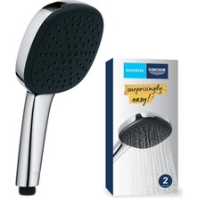 Grohe Vitalio Comfort 110 El Duşu, 2 Akışlı (Yağmur & Jet), Smartswitch, 110 mm Kare Duş Başlığı, Kireç Önleyici Sistem, Krom, 26925001