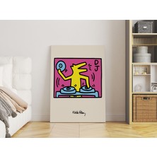 Pegziz Kanvas Tablo Pop Art Keith Haring Sanatsal Tablo Salon Duvar Dekorasyonu