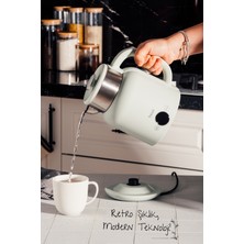 Fressi KT-01 Retrofi Su Yeşili 1.5 L Retro Elektrikli Kettle Su Isıtıcı