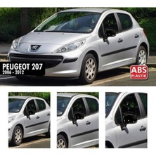 AutoVision Peugeot 207 Yarasa Batman Ayna Kapak Piano Black Parlak Siyah Abs Plastik Pejo 207 2006 2012