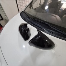 AutoVision Peugeot 207 Yarasa Batman Ayna Kapak Piano Black Parlak Siyah Abs Plastik Pejo 207 2006 2012