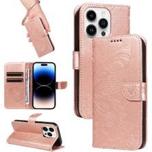 Mays Home1 Kredi Kartı Yuvası ile IPhone 14 Pro Için Flip Case Ayrılabilir El Kayışı (Yurt Dışından)