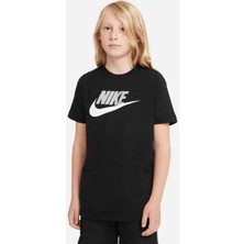 Nike Sportswear Big Kids' Cotton T-Shirt Çocuk Tişört AR5252-013-SIYAH