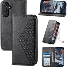 Mays Home1 Samsung Galaxy M55 Günlük Kullanım Için Flip Case Standı Cüzdan El Kayışı Eşkenar Dörtgen (Yurt Dışından)