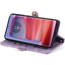 Mays Home1 Motorola Kenar 50 Pro Için Flip Case Kapak Cüzdan Darbeye Basit (Yurt Dışından)