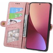 Mays Home1 Xiaomi 12 Için Flip Case Deri Çanta Basit Iş Kapak Çevirin Cüzdan (Yurt Dışından)