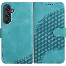 Mays Home1 Samsung Galaxy M55 Darbeye Deri Kılıf Için Flip Case Geometrik Desen (Yurt Dışından)