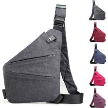 Jifu Hırsızlığa Karşı Kişisel Çanta Göğüs Çantası Erkek Yeni Saklama Çantası Omuzdan Askili Çanta Crossbody Çanta Seyahat Küçük Sırt Çantası (Yurt Dışından)