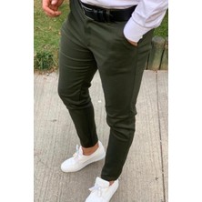 Yakamel Erkek Slim Fit Likralı Yeni Sezon Kumaş Pantolon