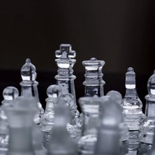 Ynt İthalat Glass Chess Cam Satranç Takımı (35 cm x 35 Cm)