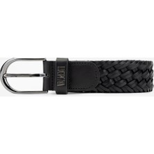 Valmenti Zindax Erkek Siyah  Deri Casual Kemer 1041 743 Erk Kemer Y24