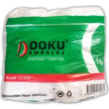 Bkr Doku Ambalaj Atlet Poşet T-Shirt Bag Tam Orjinal 1kg Taşıma Torbası Aliş Veriş Büyük Boy