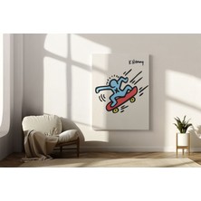 Pegziz Keith Haring Sanatsal Tablo Pop Art Kanvas Tablo Salon Duvar Dekorasyonu Cafe Dekor