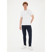 U.S. Polo Assn. Polo Yaka Beyaz Erkek T-Shirt GTP04IY024