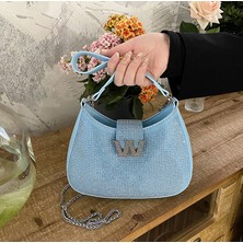 Shi Mei Kadınlar Için Popüler Dokulu Koltuk Altı Çantası, Yeni Moda Omuz Çantası, Kadınlar Için Niş Zincir Crossbody Çanta (Yurt Dışından)