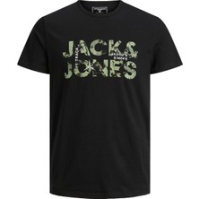 Jack & Jones Bisiklet Yaka Logo Baskili Tisört-12215700