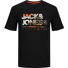 Jack & Jones Erkek Logo Baskili Kisa Kollu Tisört - Luke