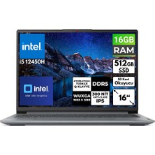 Lenovo Ideapad Slim3 16IAH8 I5- 12450H 16 GB 512 GB SSD 16" Wuxga Freedos Taşınabilir Bilgisayar 83ES002HTR Bt9
