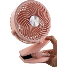 Coverzone USB Kablolu Mini Fan Standlı Koca Kafa Dizayn Mandallı Kıskaçlı Model Tatilde Kampda Evde İş Yerinde Çantada Taşınabilir 20cm Yüksekliği Oynar Başlık 2 Kademeli Üfleme YS-2260