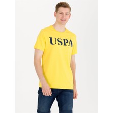 U.S. Polo Assn. Bisiklet Yaka Koyu Sarı Erkek T-Shirt GEARTIY023
