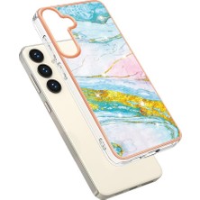 Mellow Shop Samsung Galaxy S24 Artı 5g Mermer Desen Ince Tpu Yumuşak Tampon (Yurt Dışından)