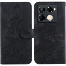 YH Mall Infinix Not 40 Pro Artı Cüzdan Manyetik Kabartmalı Zambak Kart Için Flip Case (Yurt Dışından)