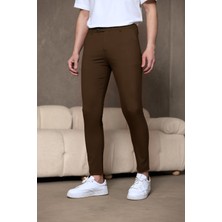 Yakamel Erkek Mevimlik Likralı Düz Trend Kumaş Pantolon