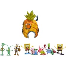 Charlotte Akvaryum Peyzajı, Akvaryum Dekorasyonu, Spongebob Ananas Evi 9 Parçalı Set (Yurt Dışından)