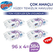 Bingo Pratik Yüzey Temizlik Havlusu Lavanta 96X4 (384 Yaprak)