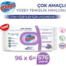 Bingo Pratik Yüzey Temizlik Havlusu Lavanta 96X6 (576 Yaprak)