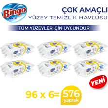 Bingo Pratik Yüzey Temizlik Havlusu limon 96X6 (576 Yaprak)