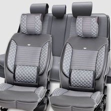 
hyundai I20 Uyumlu Deri Oto Koltuk Kılıfı Ön Arka Set Füme Elite Model Sc