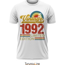 TuruncuLine Vintage 1992 Limited Edition - Özel Retro Tasarım Baskılı Unisex T-Shirt