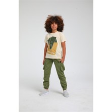 Escabel Erkek Çocuk Pamuklu Jack Lions Yazılı Tshirt