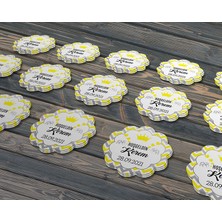 Letbil Reklam Doğum Günü Etiketi-Fil, Kral Taçlı Cemiyetlerinize Için 4cm - 60 Adet Opak Sticker