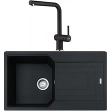 Franke Urban Ubg 611-86 Nero Granit Eviye-Active Plus Doccia 2.0 Nero Batarya Seti