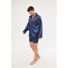 Lorian's Erkek Ropdöşambır Ve Saten Pijama Takımı 4'Lü Set- Ropman