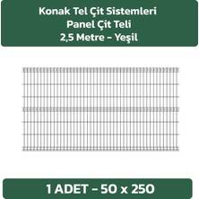 KONAK TEL ÇİT SİSTEMLERİ 1 ADET PANEL ÇİT TELİ 50X250 CM YEŞİL