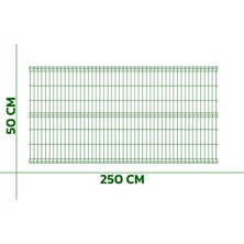 KONAK TEL ÇİT SİSTEMLERİ 1 ADET PANEL ÇİT TELİ 50X250 CM YEŞİL