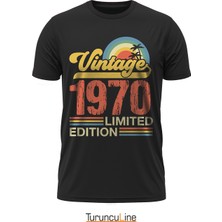 TuruncuLine Vintage 1970 Limited Edition - Özel Retro Tasarım Baskılı Unisex T-Shirt