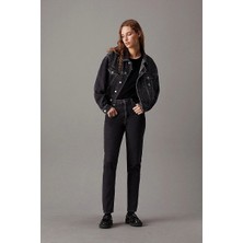 Calvin Klein Kadın Siyah Mom Jean