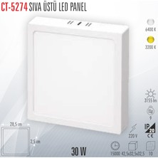 Cata CT-5274 Sıva Üstü LED Panel 30W