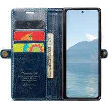 SZY Market Samsung Galaxy Z Için Flip Case Fold 6 5g Retro Cüzdan Kapak Çılgın At (Yurt Dışından)