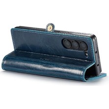 SZY Market Samsung Galaxy Z Için Flip Case Fold 6 5g Retro Cüzdan Kapak Çılgın At (Yurt Dışından)